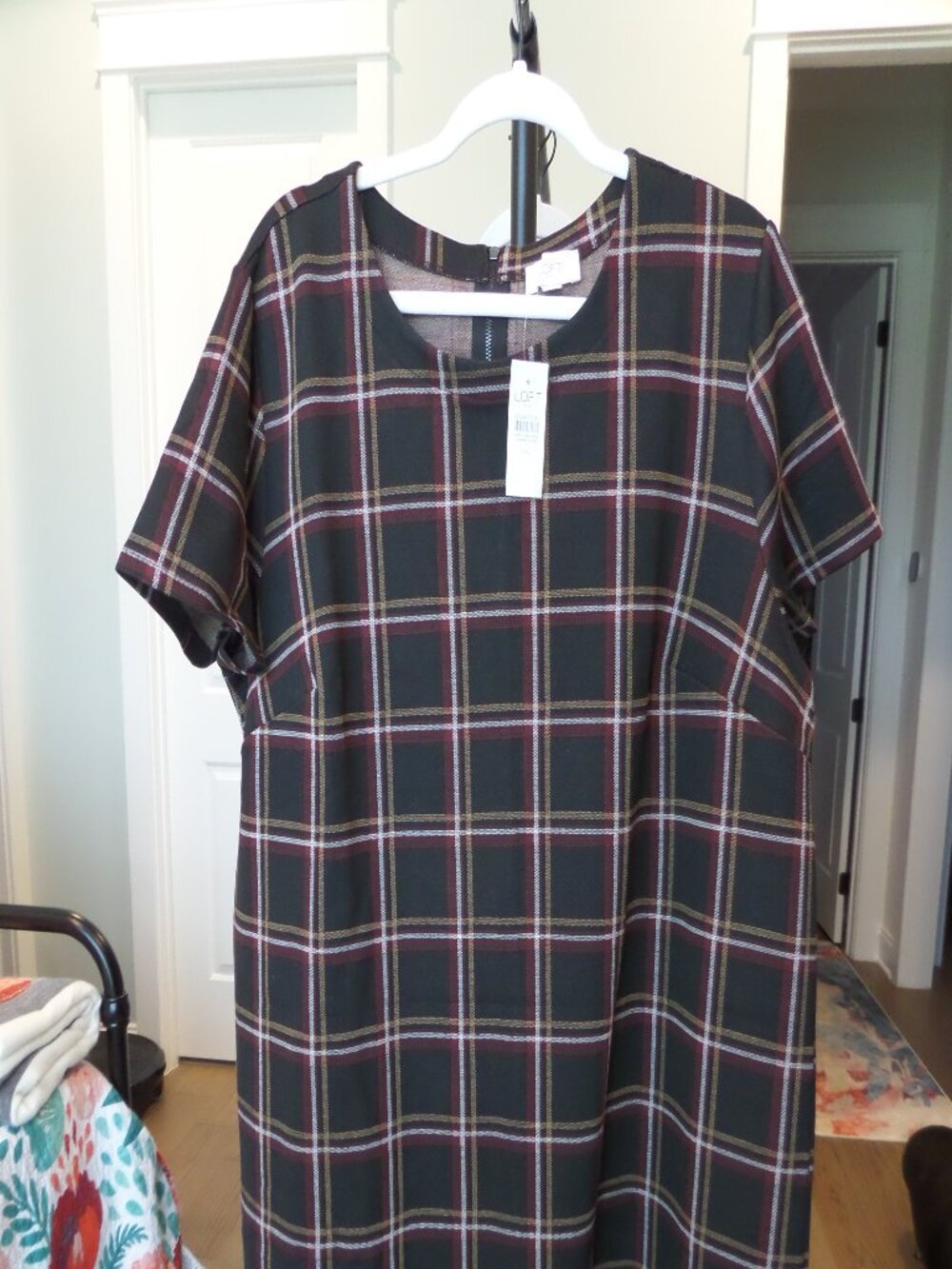 LOFT Outlet Plaid Shift Dress – Size XXL – New With Tags